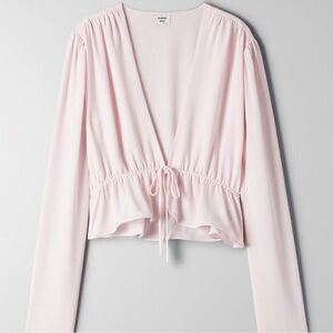 Soft Pink Long Sleeve Blouse